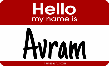 Hello my name is Avram png download