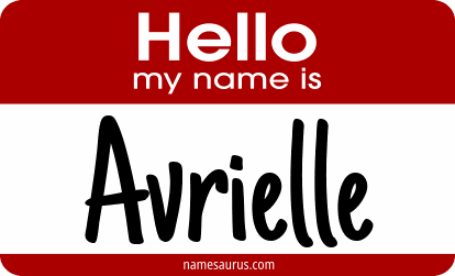 Hello my name is Avrielle png download