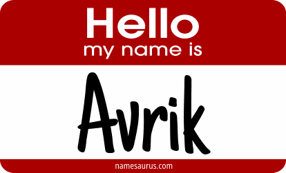 Hello my name is Avrik png download