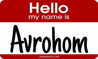 Hello my name is Avrohom png download