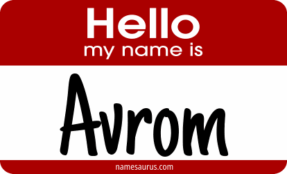 Hello my name is Avrom png download