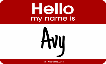 Hello my name is Avy png download
