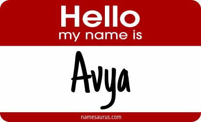 Hello my name is Avya png download