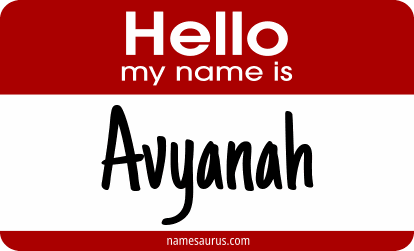 Hello my name is Avyanah png download