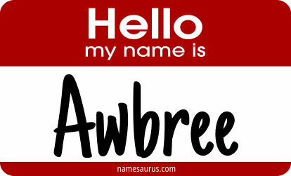 Hello my name is Awbree png download