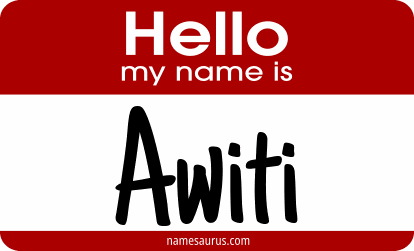 Hello my name is Awiti png download