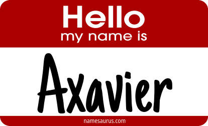 Hello my name is Axavier png download