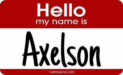 Hello my name is Axelson png download