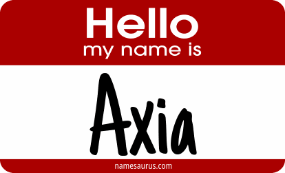 Hello my name is Axia png download