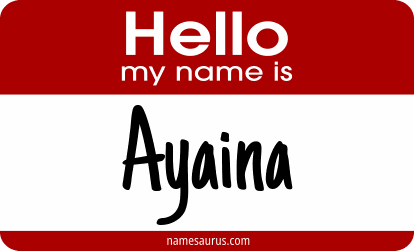 Hello my name is Ayaina png download