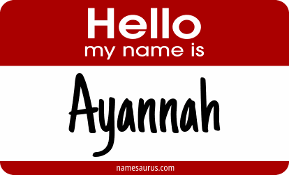 Hello my name is Ayannah png download