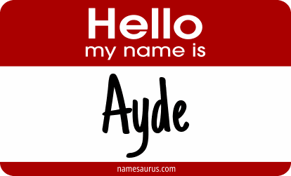 Hello my name is Ayde png download