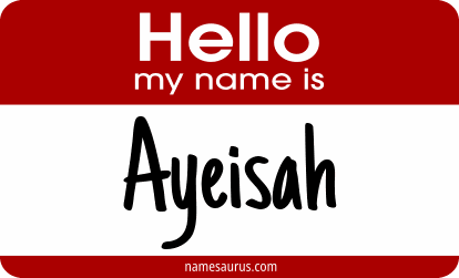 Hello my name is Ayeisah png download