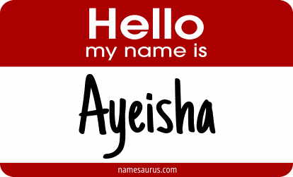 Hello my name is Ayeisha png download