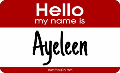 Hello my name is Ayeleen png download