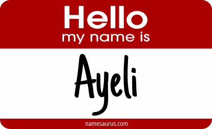 Hello my name is Ayeli png download
