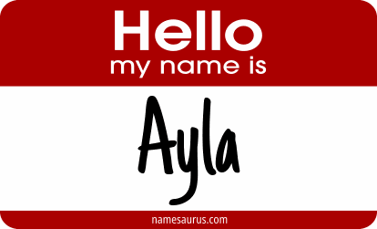 Hello my name is Ayla png download