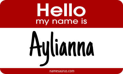 Hello my name is Aylianna png download
