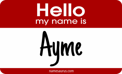 Hello my name is Ayme png download