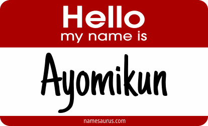 Hello my name is Ayomikun png download