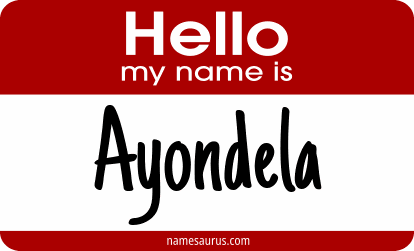 Hello my name is Ayondela png download