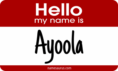 Hello my name is Ayoola png download