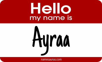 Hello my name is Ayraa png download