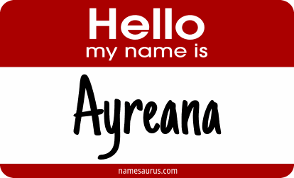 Hello my name is Ayreana png download
