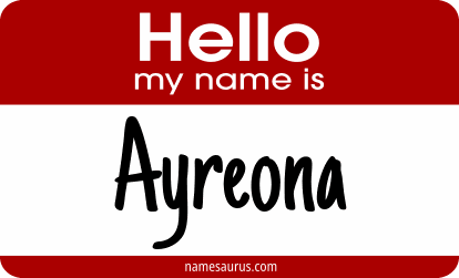 Hello my name is Ayreona png download