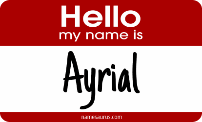 Hello my name is Ayrial png download