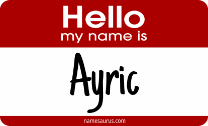 Hello my name is Ayric png download