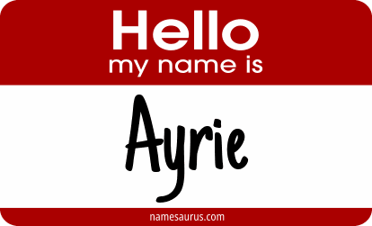 Hello my name is Ayrie png download