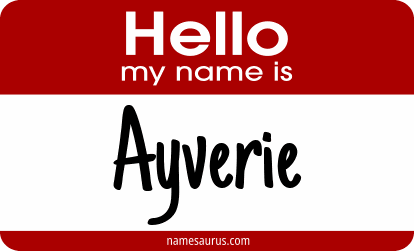Hello my name is Ayverie png download