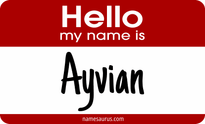 Hello my name is Ayvian png download