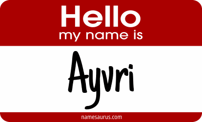 Hello my name is Ayvri png download