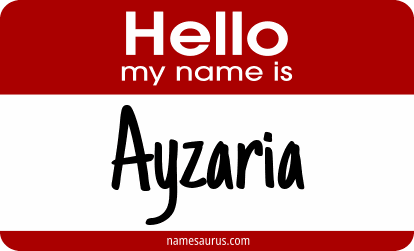 Hello my name is Ayzaria png download