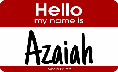 Hello my name is Azaiah png download