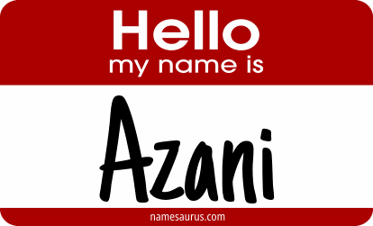 Hello my name is Azani png download
