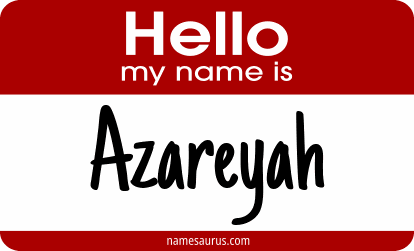 Hello my name is Azareyah png download