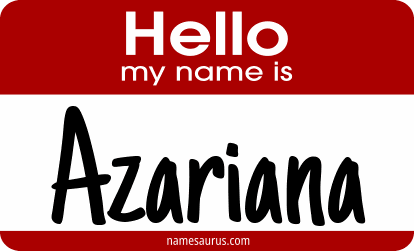 Hello my name is Azariana png download