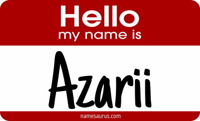 Hello my name is Azarii png download