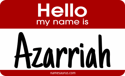 Hello my name is Azarriah png download