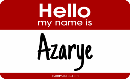 Hello my name is Azarye png download