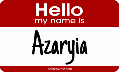 Hello my name is Azaryia png download