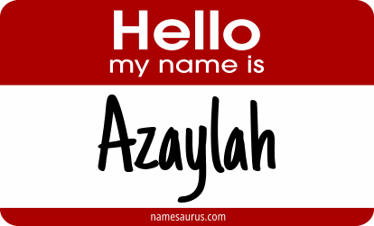 Hello my name is Azaylah png download