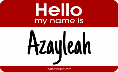 Hello my name is Azayleah png download