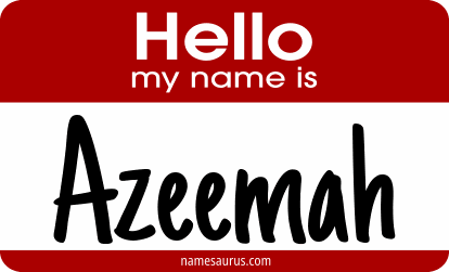Hello my name is Azeemah png download
