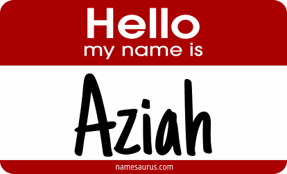 Hello my name is Aziah png download