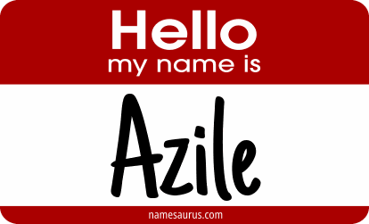 Hello my name is Azile png download