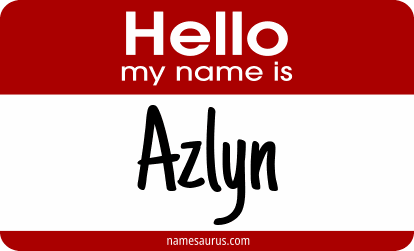 Hello my name is Azlyn png download